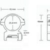 HAWKE Match Mount Weaver /2pc double screw/ 25,4