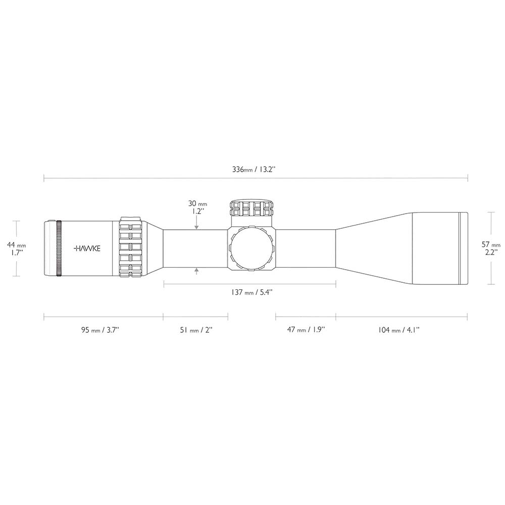 HAWKE Frontier 30 FFP 4-20×50 SF IR (FFP Mil Pro 20x)
