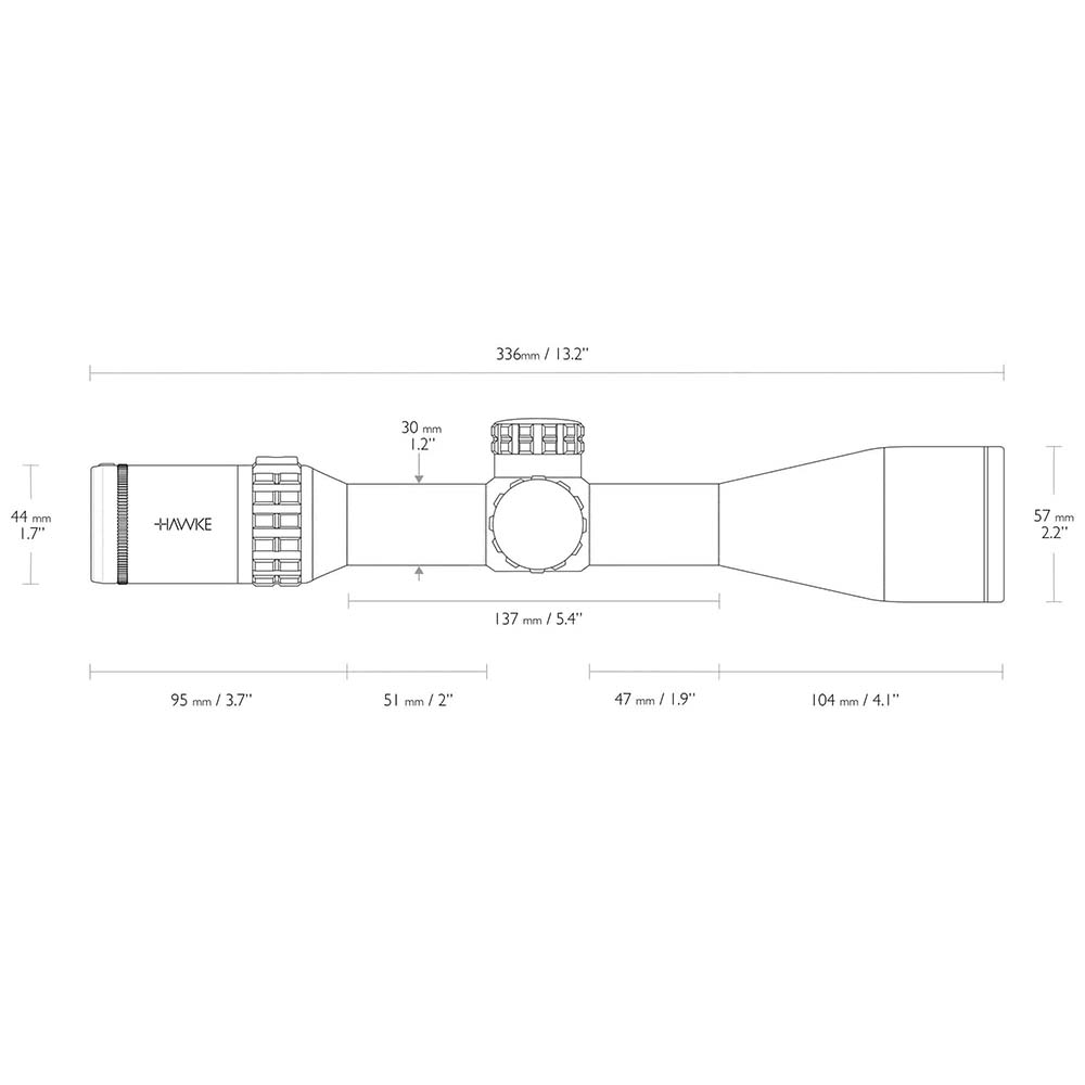HAWKE Frontier 30 FFP 3-15×50 SF IR (FFP Mil Pro 15x)
