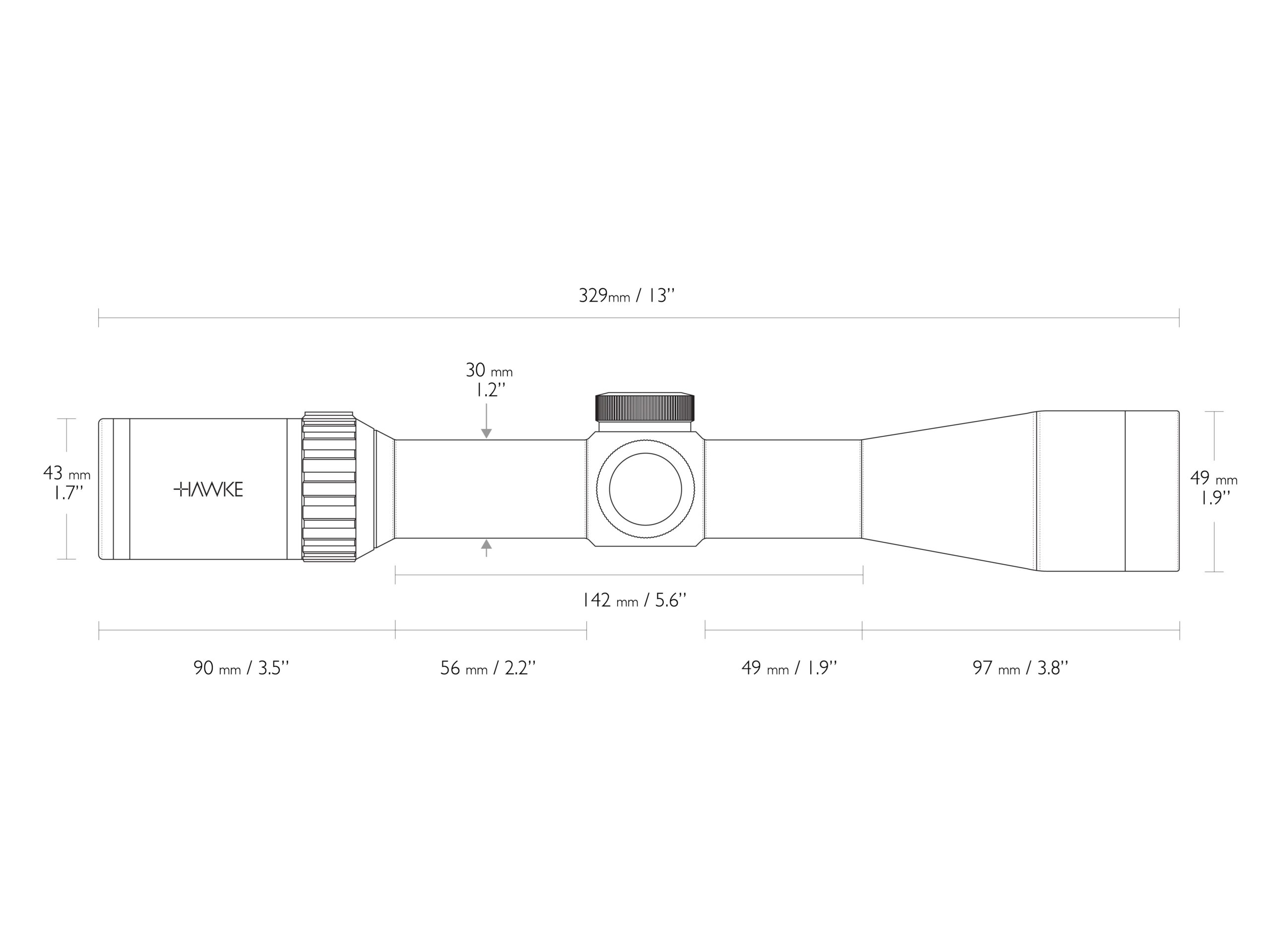 HAWKE Vantage 30 WA IR 3-9×42 (L4A Dot)