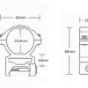 HAWKE Match Mount Weaver /2pc double screw/ 25,4