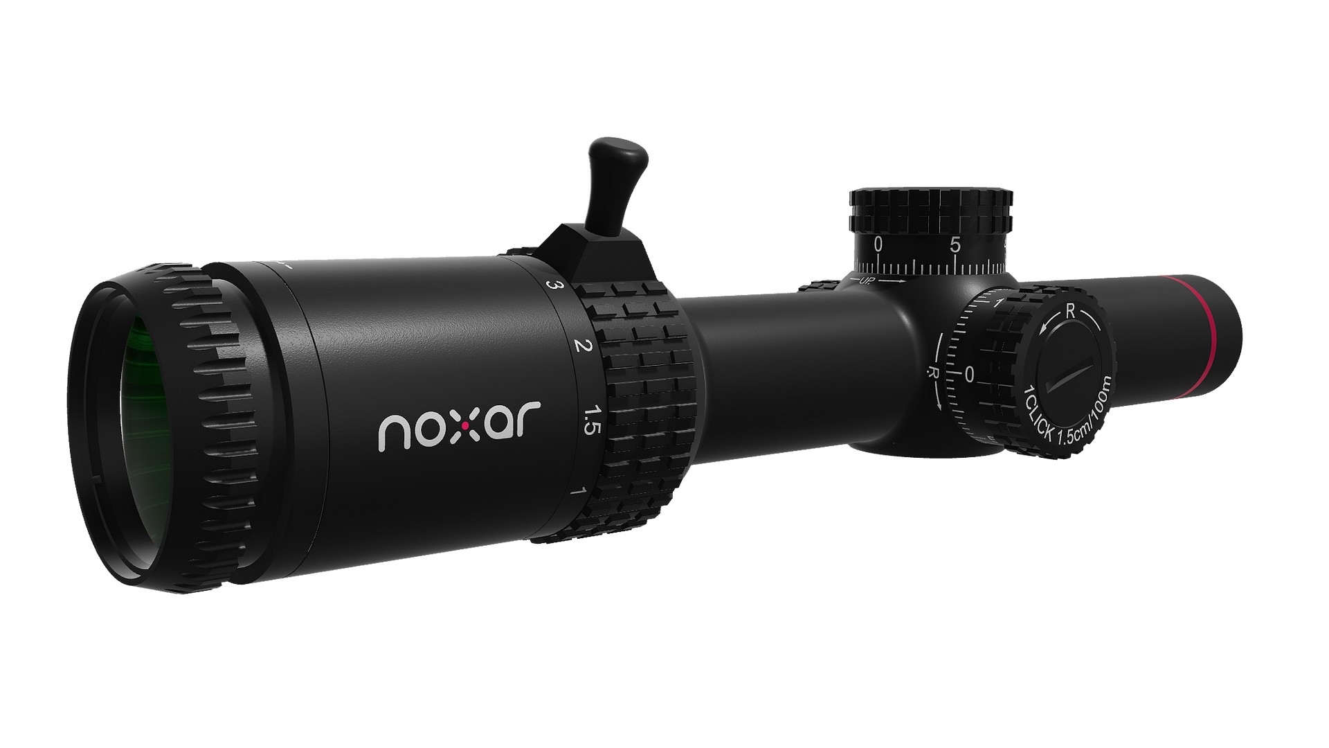 Noxar Magnar 1-8x24 WA – puškohľad s dvojfarebným podsvietením a otvorenými vežičkami
